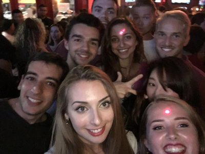 Hanging out with fellow BU MET International students.