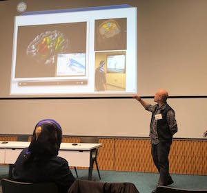 Ted Huppert of the University of Pittsburgh speaks at the fNIRS Symposium