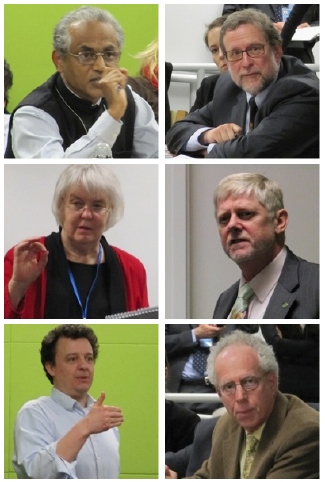 RioPlus20-PrepCom-2 Members of the audience speaking during the brainstorming: George Varughese (Development Alternatives, India); John Matuszak (State Department, USA); Pam Puntenney (CSD Education Caucus); Kimo Goree (IISD/Earth Negotiation Bulletin); Michael Warhurst (Friends of the Earth, UK); Harris Gleckman (Benchmark Consulting, USA).