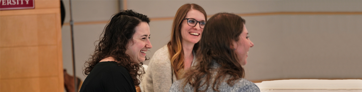 Postdocs laughing