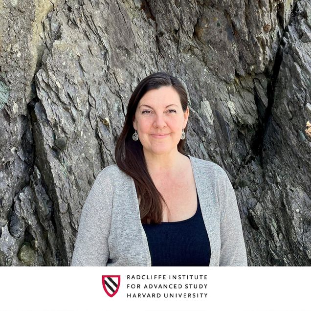 Professor Alisa Bokulich in the promotional image for the Harvard Radcliffe Institute for Advanced Study.