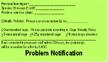Problem Notification Card (green)