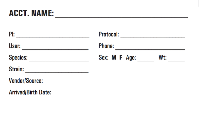 Sample Acct Name Card
