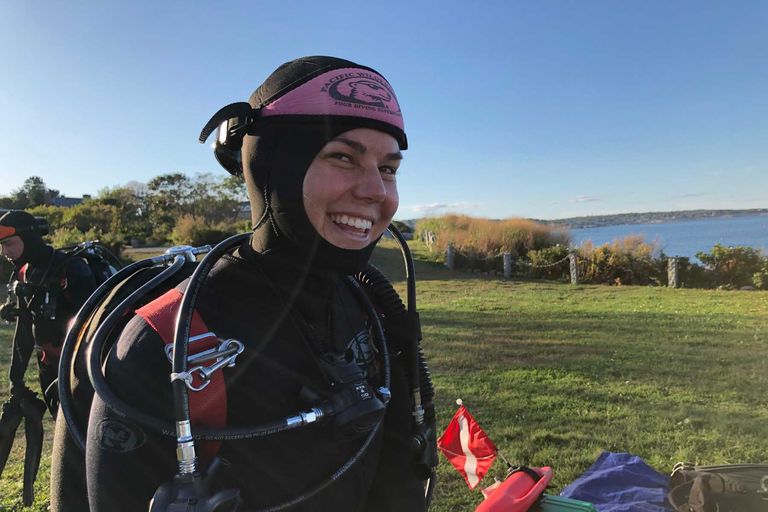 Diver smiling