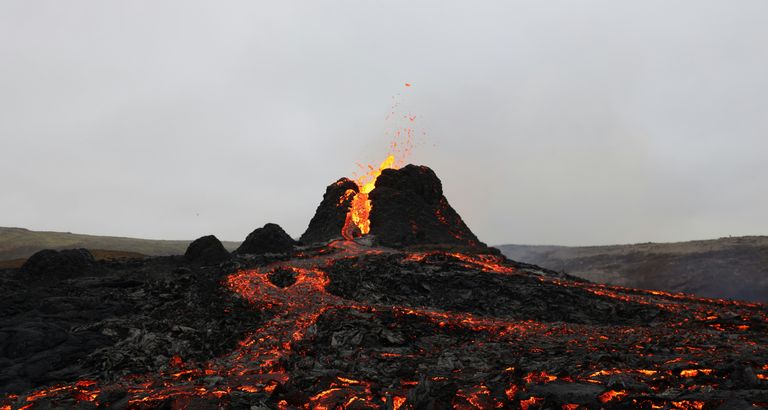 A volcano, where extremophile life can thrive