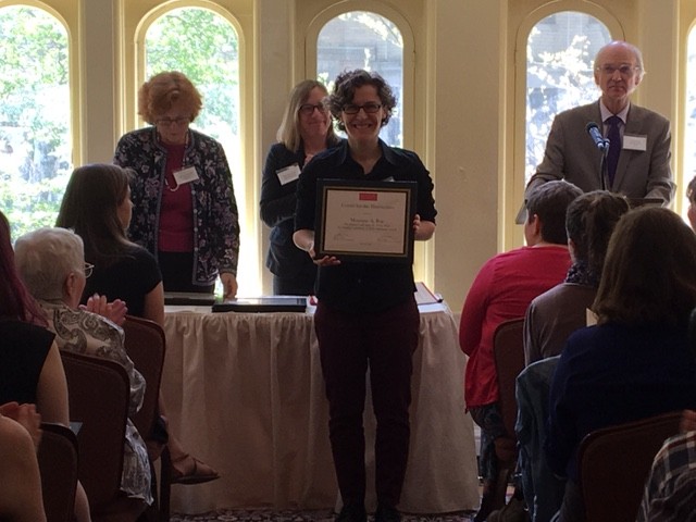BUCH Graduate Student Award Recipient, Monique Roy Photo credit: Nancy Harrowitz