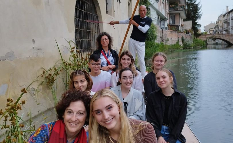 BU students studying abroad in Italy.