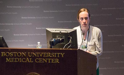Davida Schiff, an instructor and general pediatrics fellow at the BU School of Medicine, presented data on the Gloucester Angel Initiative.