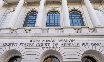 Fifth Circuit Court of Appeals courthouse in downtown New Orleans, Louisiana
