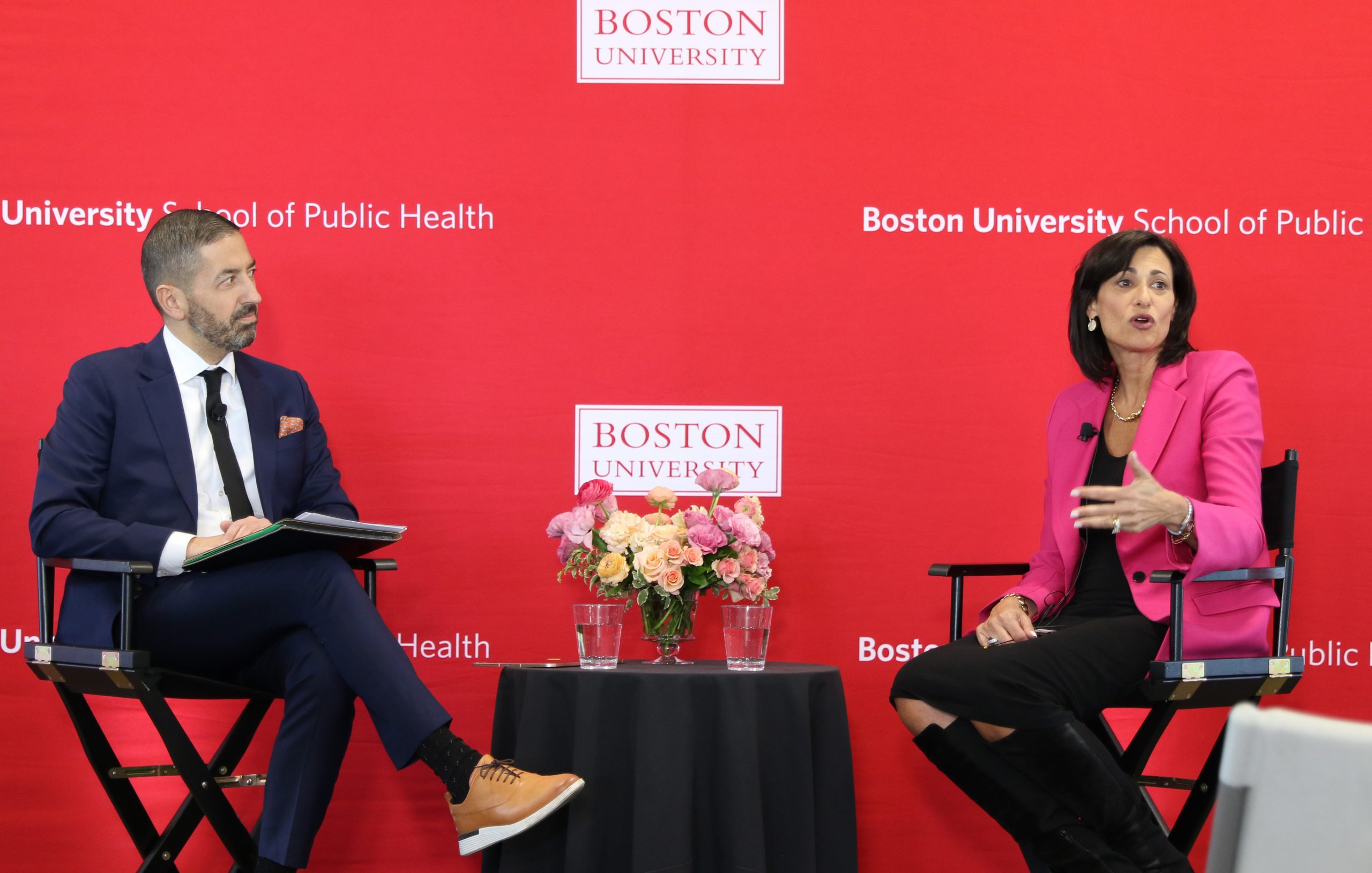 Rochelle Walensky speaks with Dean Galea
