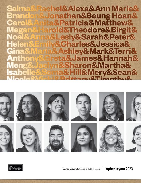 2023 SPH This Year Magazine Cover - black and white photos and names of SPH students and professors