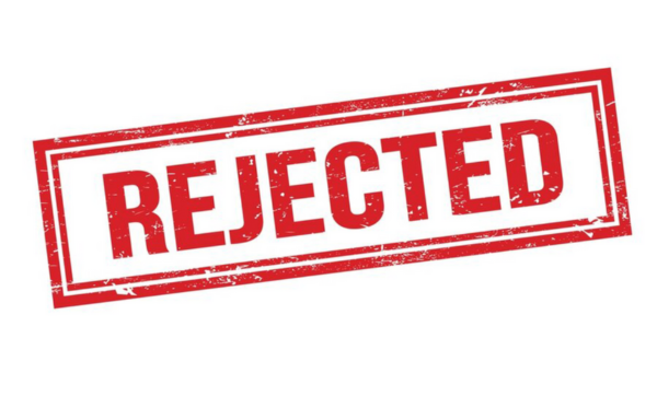 'Rejected' stamp