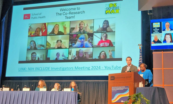 Eric Rubenstein and Gus Edouard present about their co-research team.