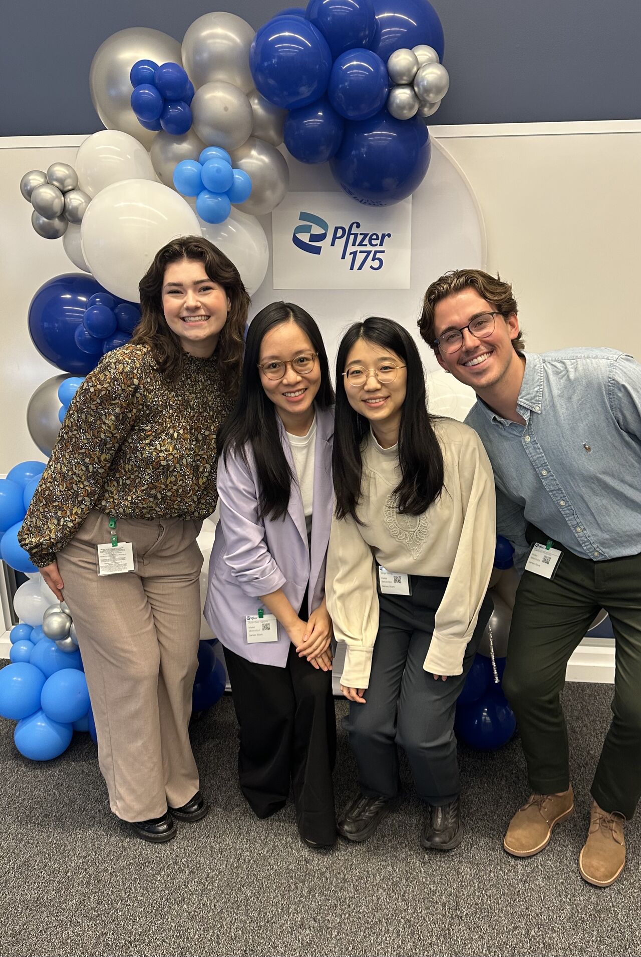 Summer 2024 Pfizer Practicum students at 175th anniversary celebration
