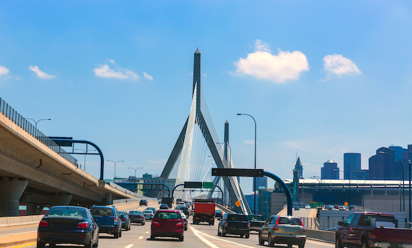 Boston Zakim bridge in Bunker Hill Massachusetts USA