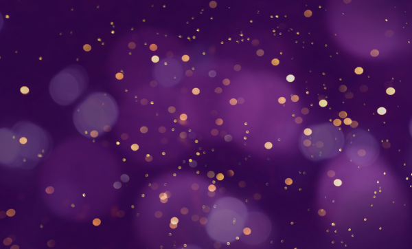Purple Festive abstract Background with bokeh lights