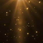 Shimmering golden particles gold flickering stars moving bg. Cinematic award show background. Christmas New Year 2025, 2026 wishes bg. Festive season celebration footage. Luxurious glamours asset.