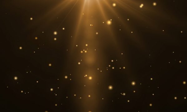 Shimmering golden particles gold flickering stars moving bg. Cinematic award show background. Christmas New Year 2025, 2026 wishes bg. Festive season celebration footage. Luxurious glamours asset.