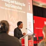Melissa Gilliam address audience at a Public Health Conversation