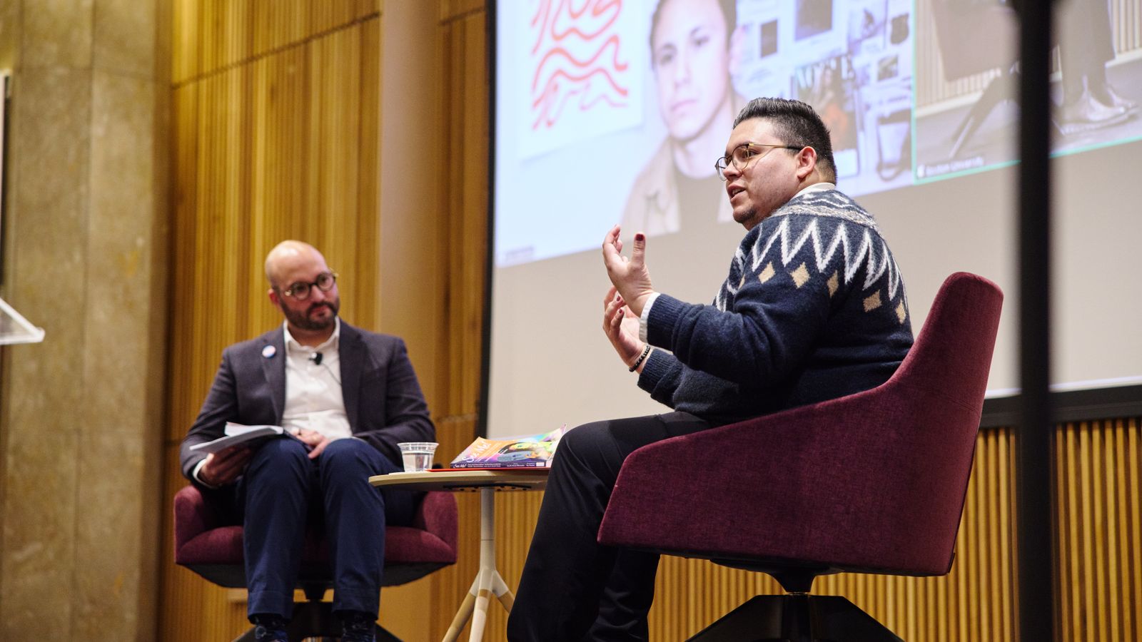 See Me! launch event featured speakers converse on stage