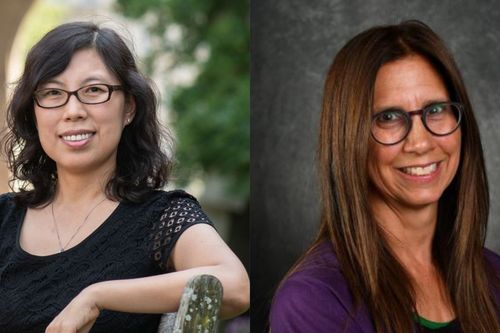 WordPress split photo – Yoonsook and Pam