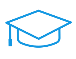 graduation mortarboard cap icon