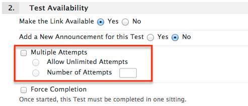 Multiple Attempts