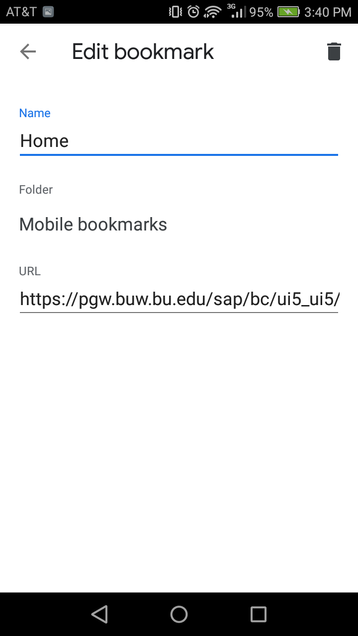 MyBUworks Add URL to Favorites in Android device step 4