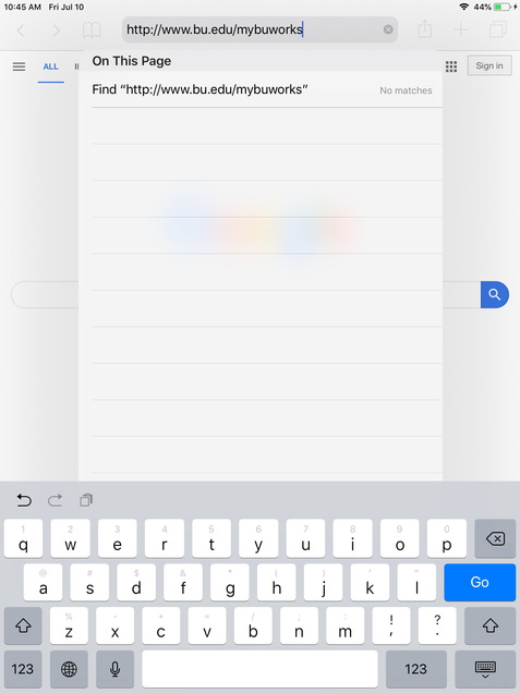 MyBUworks insert URL in safari browser for iPad/iPhone