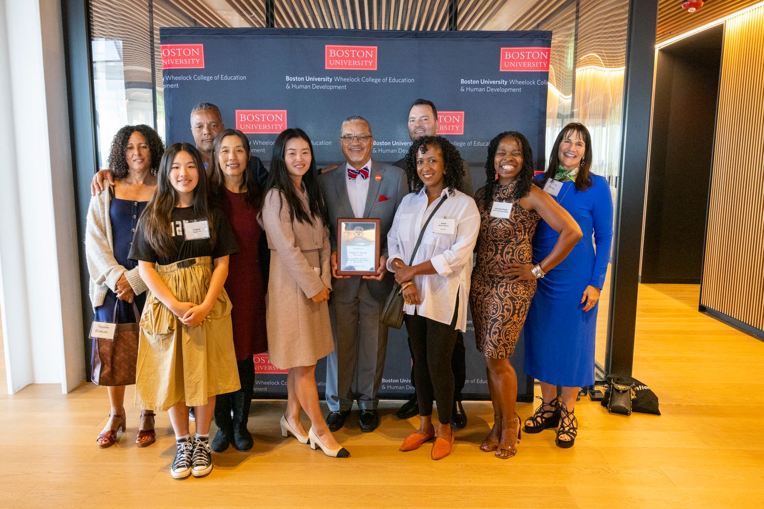 Rodger Harris smiling with Guests