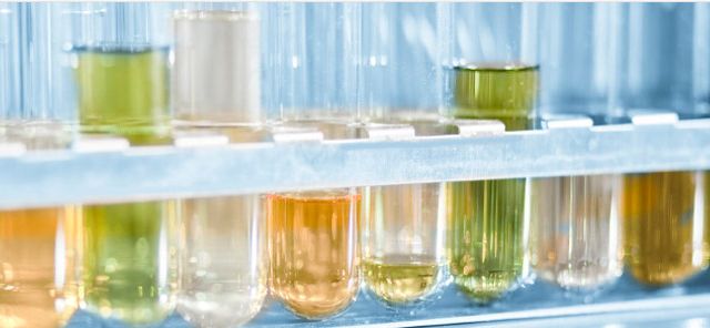 chemicals in vials