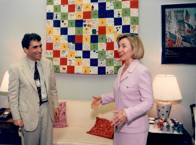 Robert Pinsky and Hillary Clinton