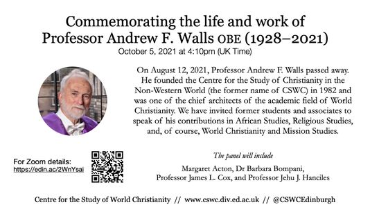 Commemorating Prof. Andrew Walls