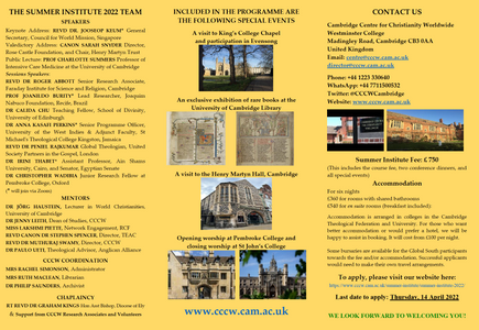 CCCW Summer Institute p2