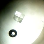 Mounted lysozyme crystals