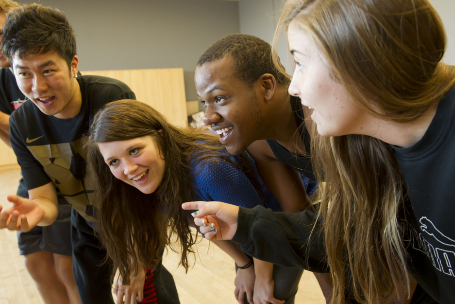 Boston University BU, College of Fine Arts course, Singing for Actor class, harmonize warm up exercise