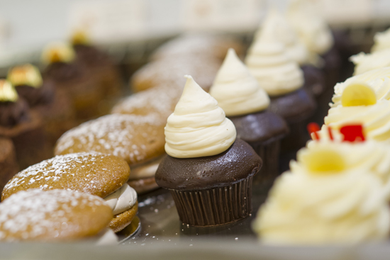 RiZe Bakery, delicious desserts include cupcakes, whoopee pies, and cookies Boston University BU, 100 Bay State Center for Student Services, Marciano Commons basement bakery, dining services, Rize Bakery, desserts cookies cupcakes whooppee pies