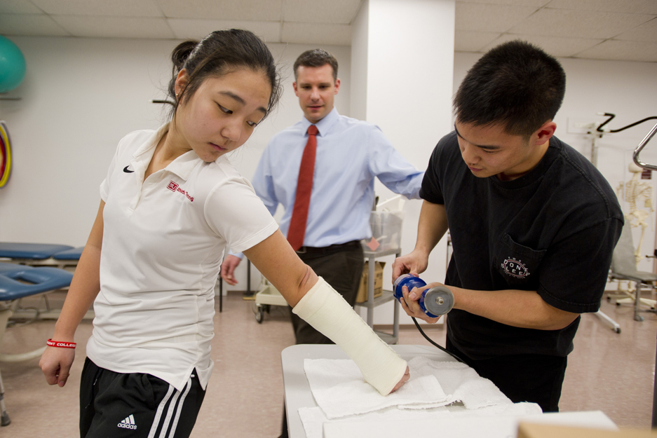 Boston University BU, Sargent College, McGarrett Teaching Lab, splint practice
