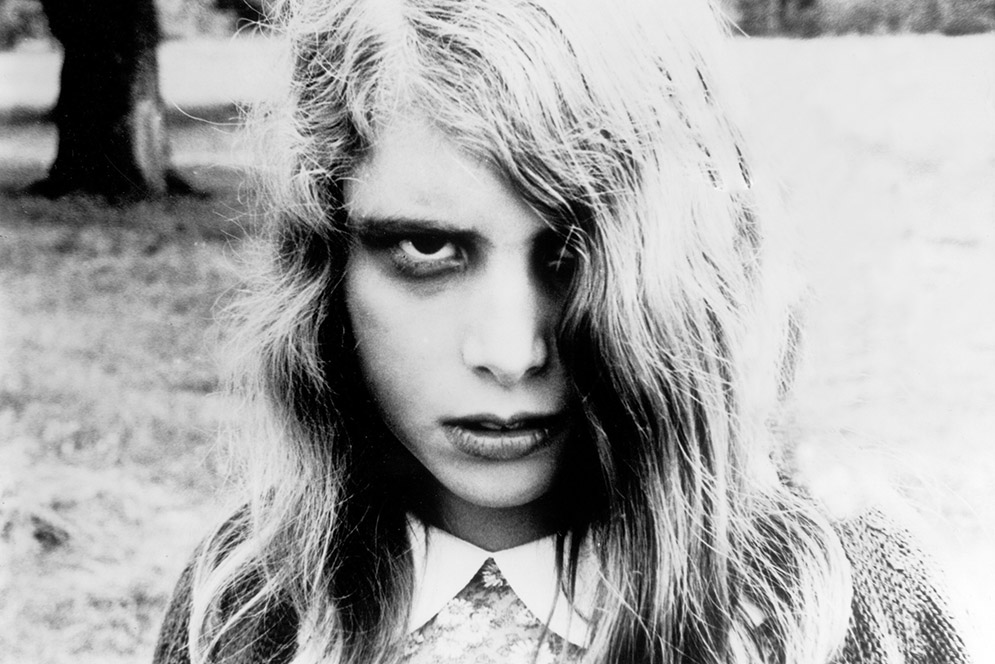 Image of a zombie girl from the film Night of the Living Dead
