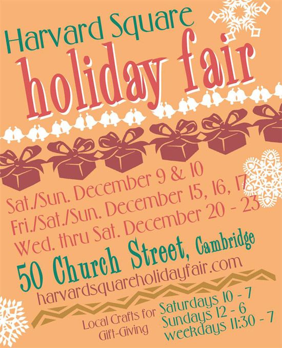 Harvard Square Holiday Fair poster