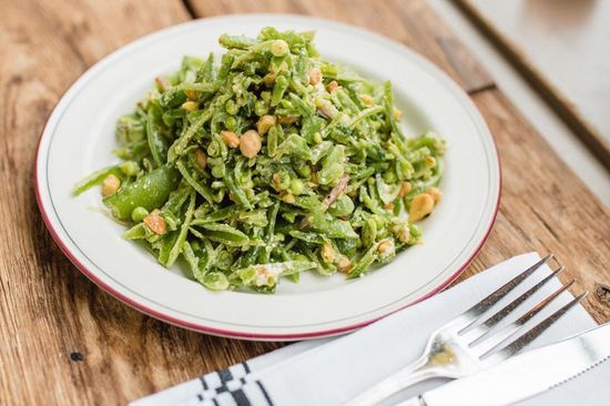 The snap pea salad.