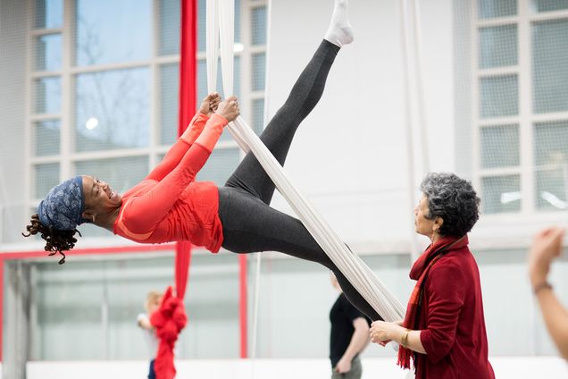 Aerial Dancing at FitRec Fun Day