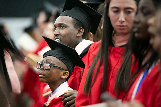 Alex & Leo at the Boston University School of Public Health convocation in 2019.