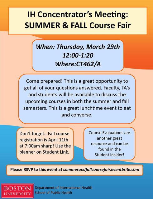 Concentrator's Meeting Fall and Summer Course Preview 2012