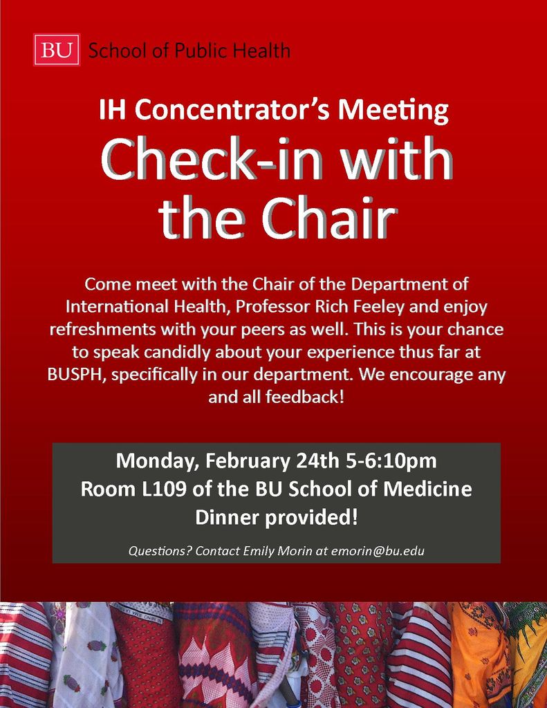 Check in with the chair feb 2014