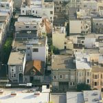 Aerial view of neighborhood