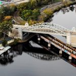 11/1/17 - Boston, Massachusetts Aerial images of Boston University, BU Bridge, and the western end of campus. Photo by Above Summit for Boston University Photography