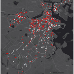 map showing locations of large projects