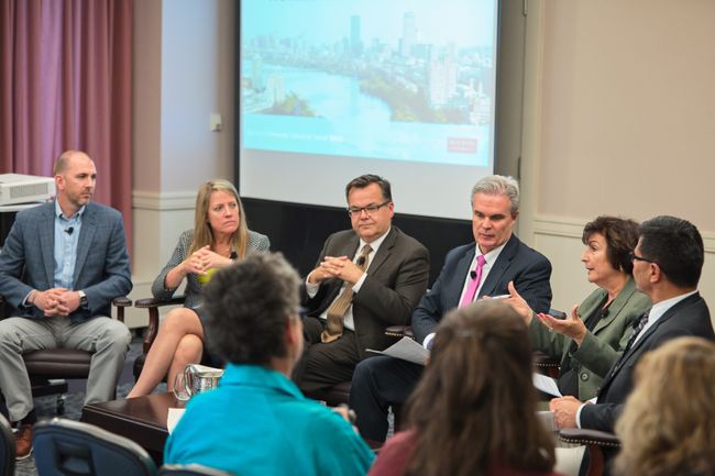 Panelists at BUSSW Social Work in Action