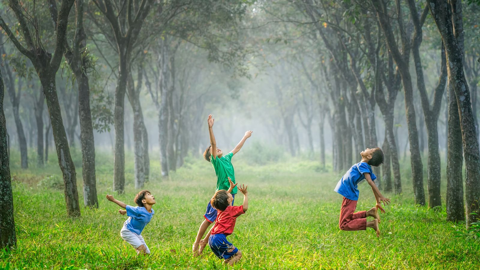 children playing with a ball